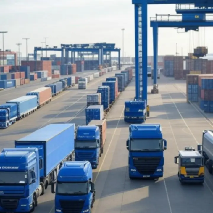 Terminal intermodalny łączący transport drogowy, kolejowy i morski