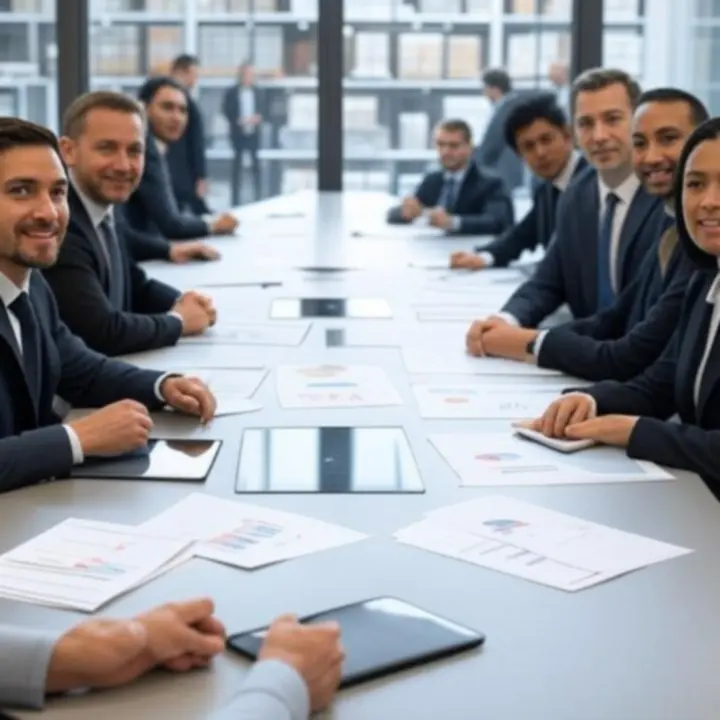 Liderzy PolishLogisticshub podczas warsztatów strategicznych w magazynie logistycznym